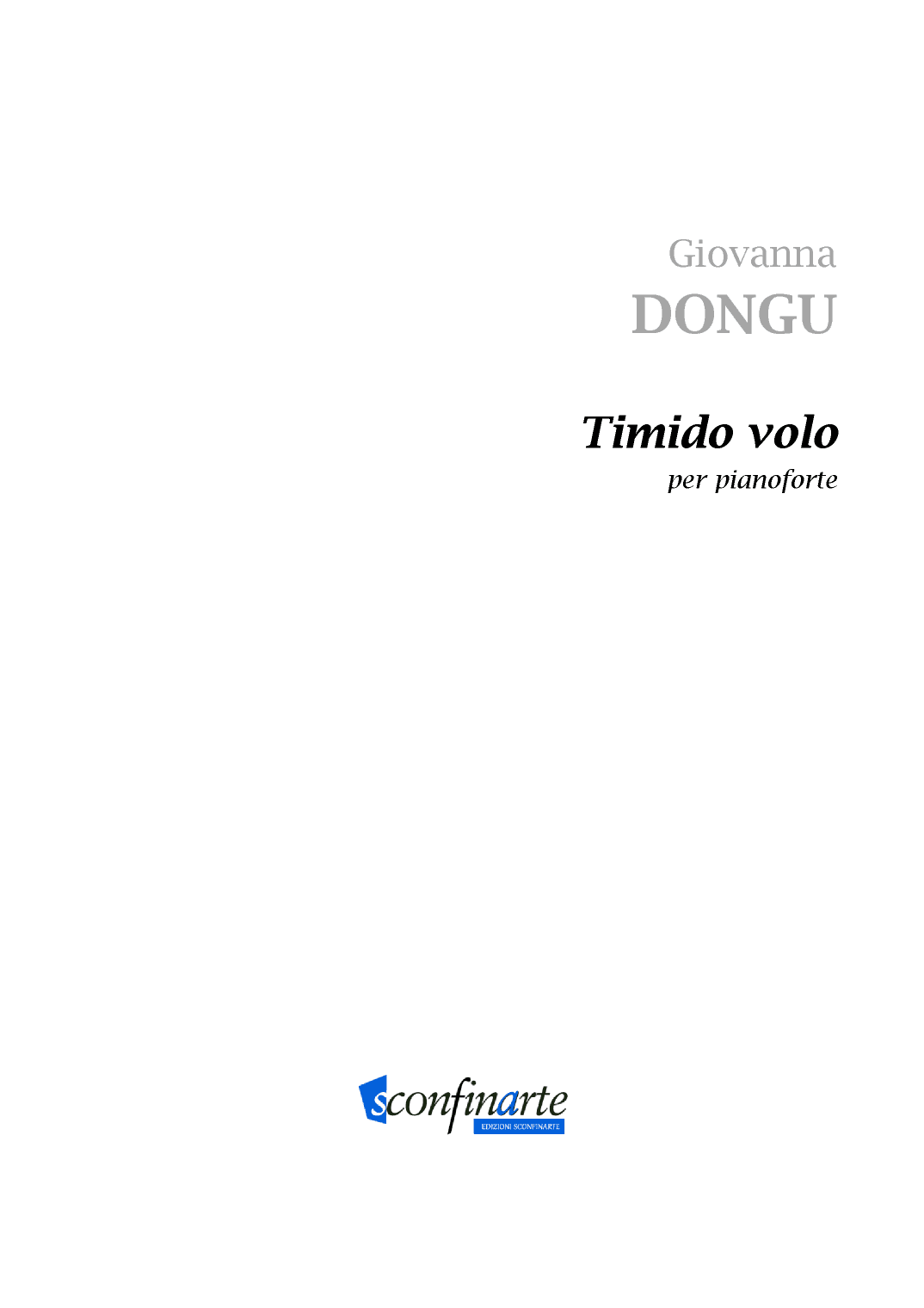 Giovanna Dongu: TIMIDO VOLO (ES 1020)
