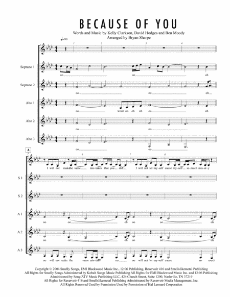 Because Of You (arr. Bryan Sharpe)