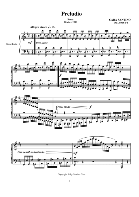 Two Preludes for piano - CS018