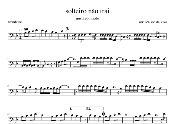 Solteiro Nao Trai (arr. Jenison da Silva)