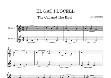 EL GAT I L'OCELL Fl Duet
