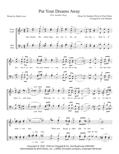 Put Your Dreams Away (for Another Day) (arr. Jim Shubert)