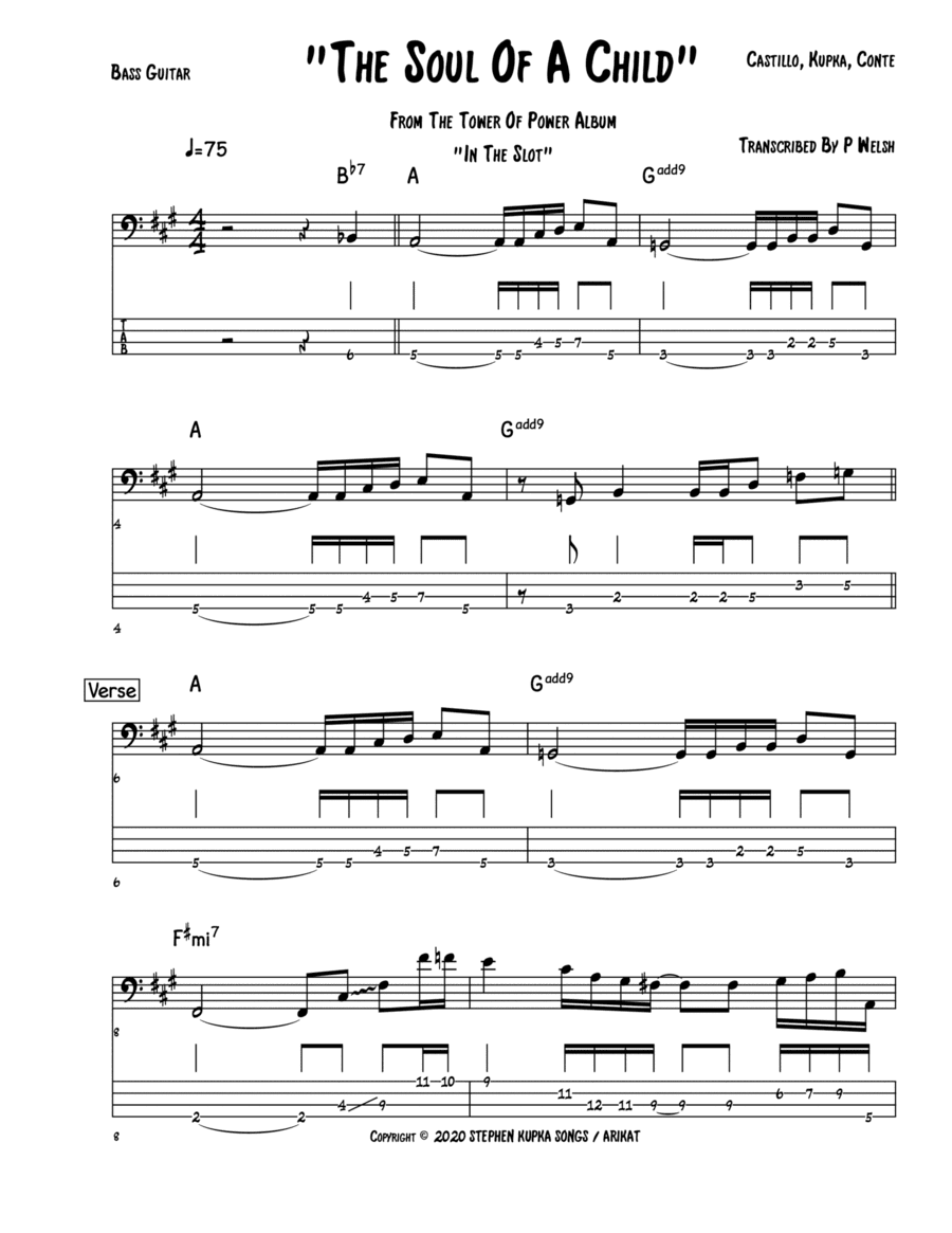 The Soul Of A Child (arr. Accubass)