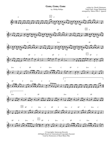 Gone, Gone, Gone (arr. Marco Polo C. Ignacio)