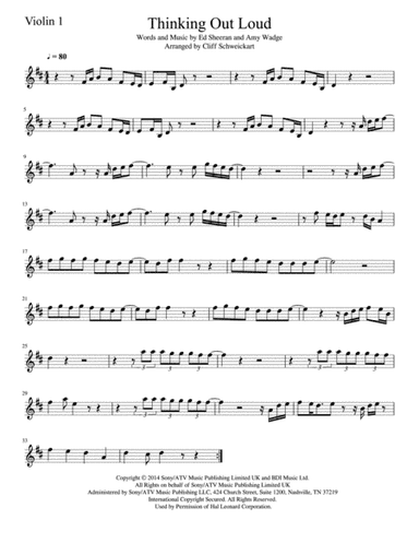 Thinking Out Loud (arr. Cliff Schweickart)