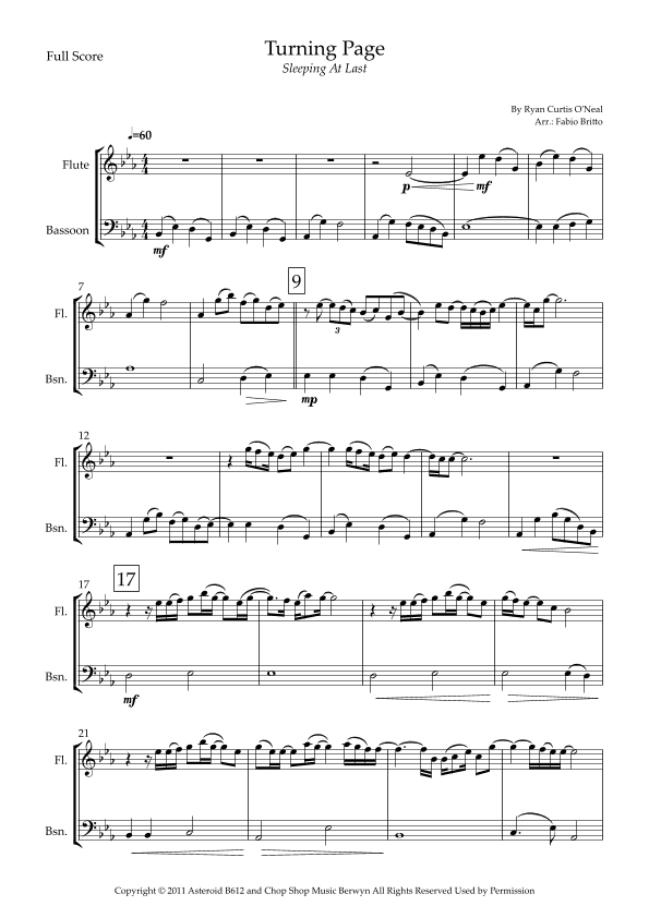 Turning Page (arr. Fabio Britto)
