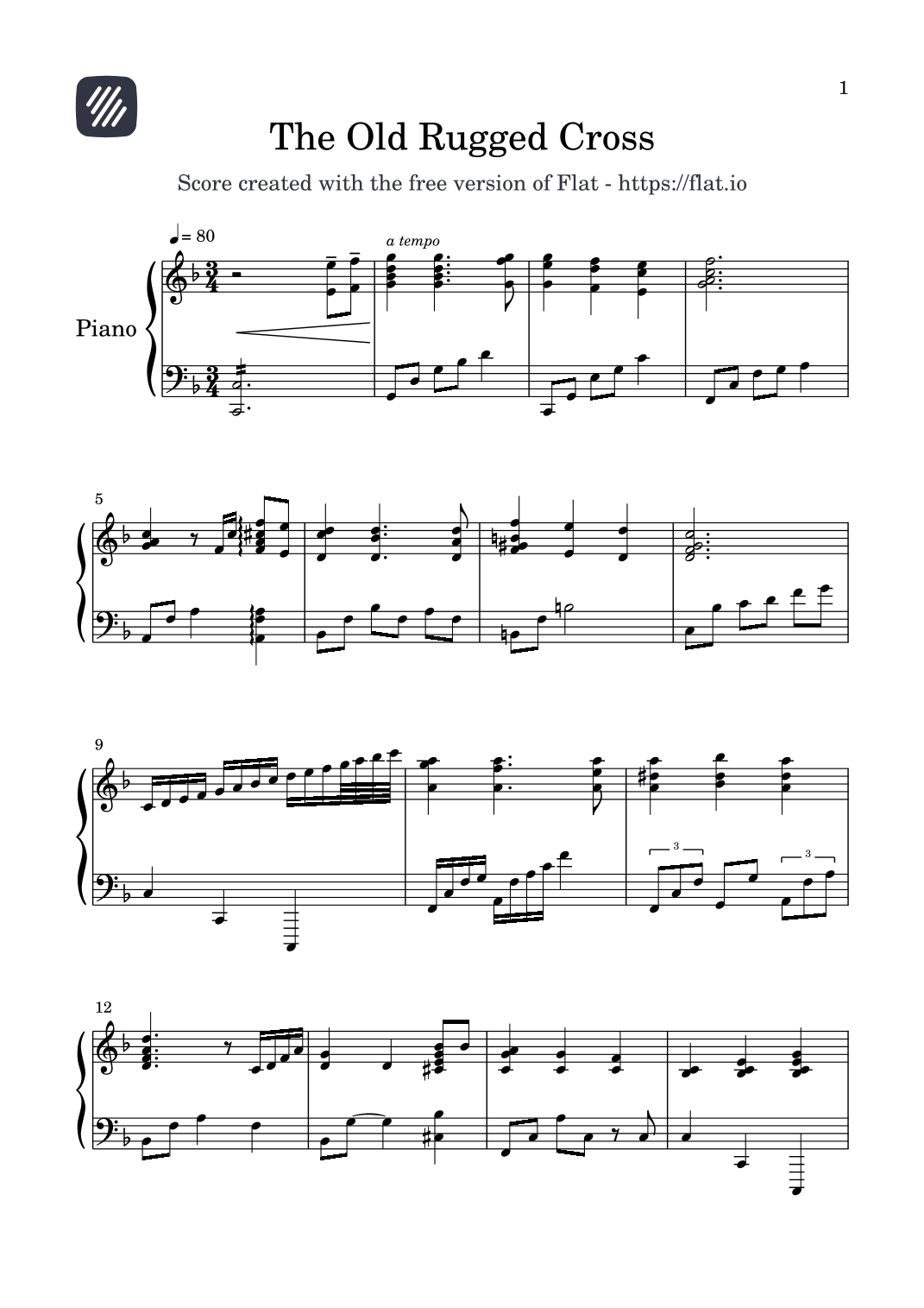 The Old Rugged Cross (arr. Charity Skelly)