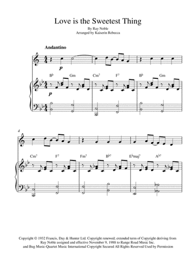 Love Is The Sweetest Thing (arr. Kaiserin Rebecca)