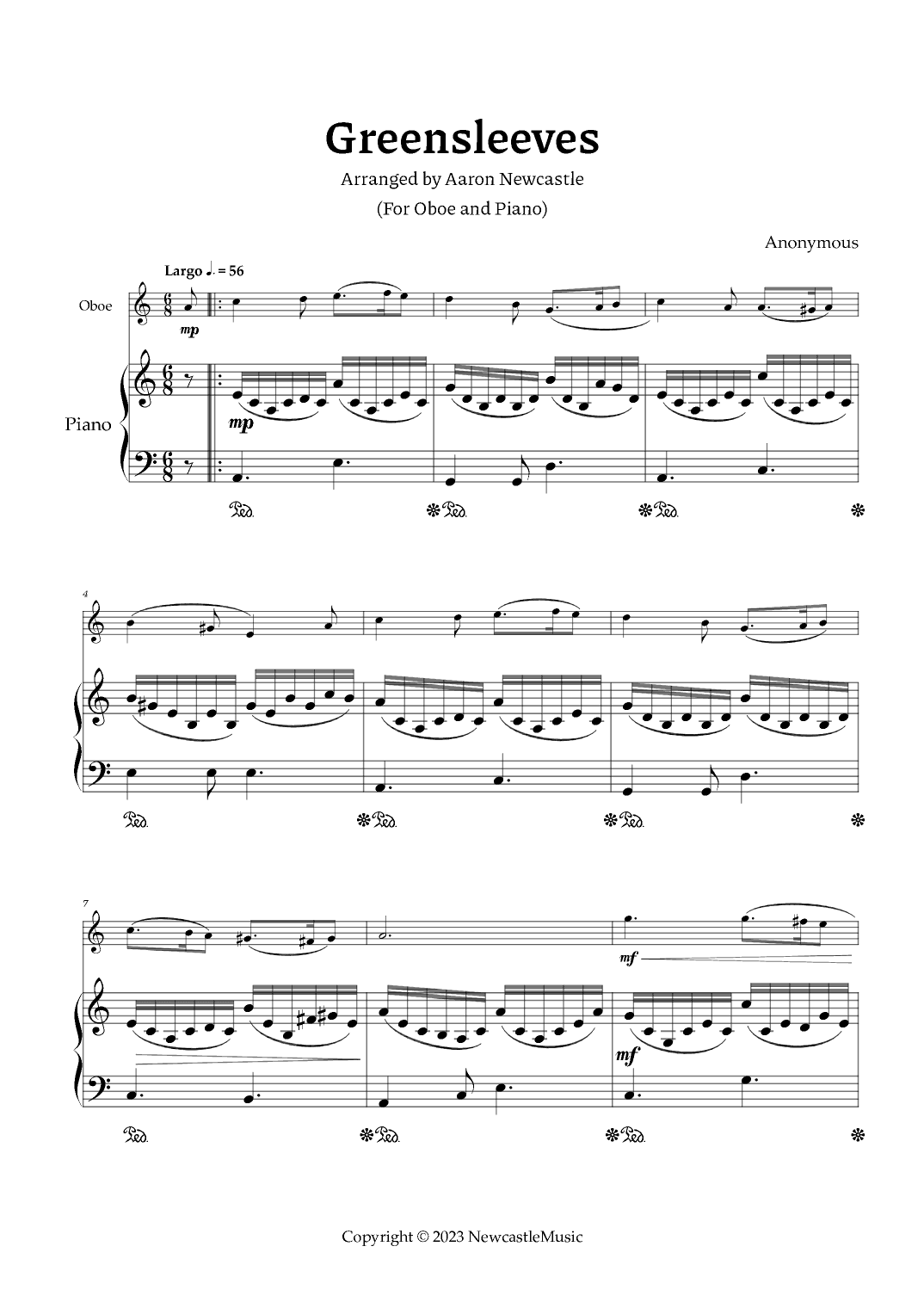 Greensleeves (arr. Aaron Newcastle)