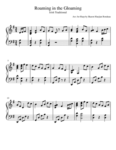 Roaming in the Gloaming (arr. Sharon Hanjian Rondeau)