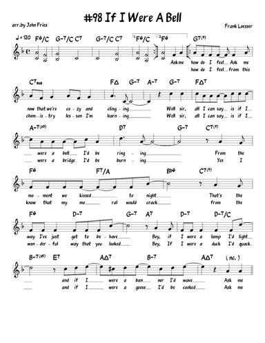 If I Were A Bell (arr. John Fries)