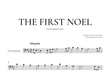 The First Noel (Bass Solo) - Christmas Carol (arr. Pedro Merendi)