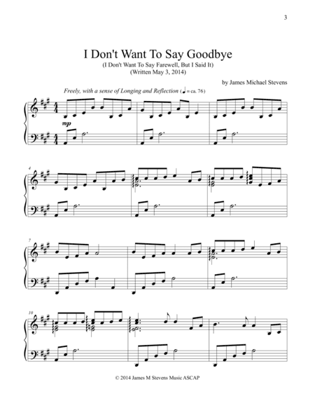 I Don't Want To Say Goodbye