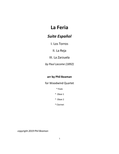 La Feria-woodwind quartet (arr. Phil Beaman)
