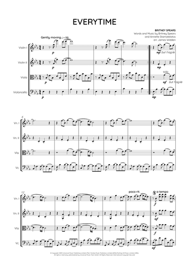 Everytime (arr. James Widden)