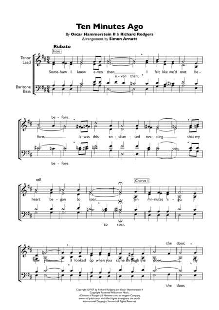 Ten Minutes Ago (arr. Simon Arnott)
