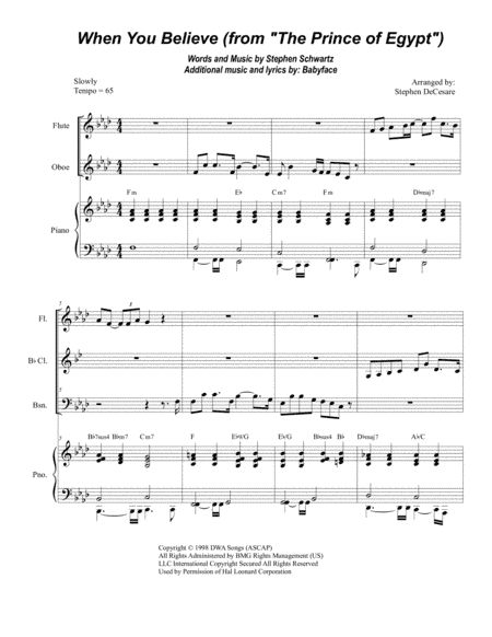 When You Believe (From The Prince Of Egypt) (arr. Stephen DeCesare)