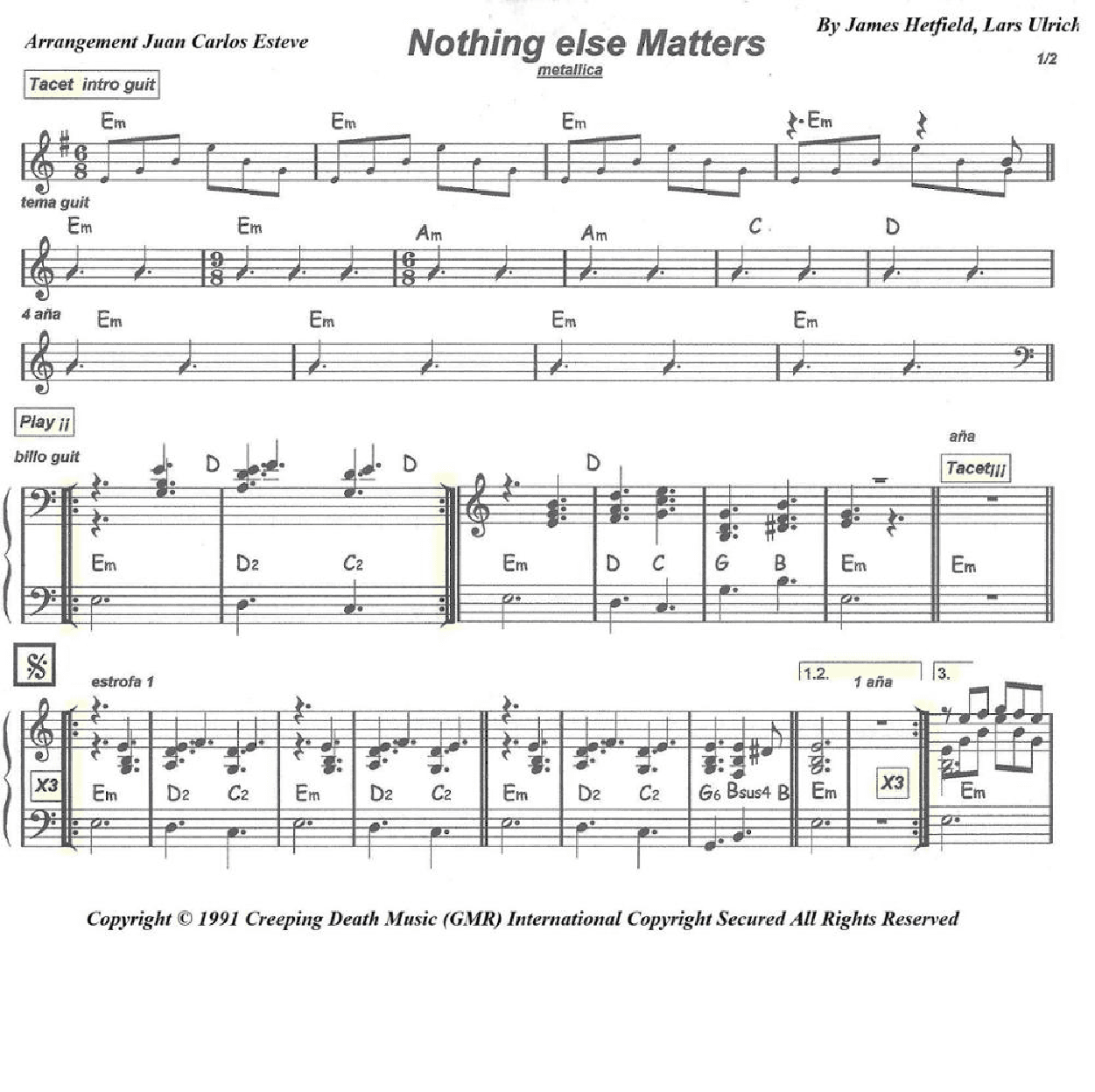 Nothing Else Matters (arr. juan carlos esteve / Gran Coda)
