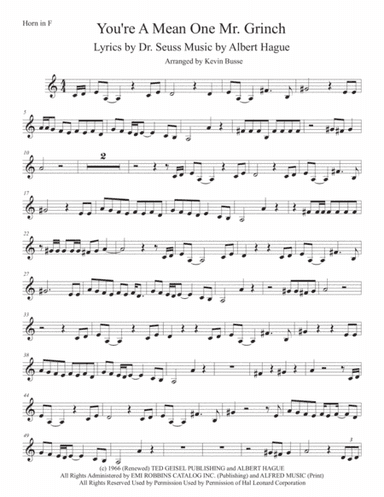 You're A Mean One, Mr. Grinch (arr. Kevin Busse)