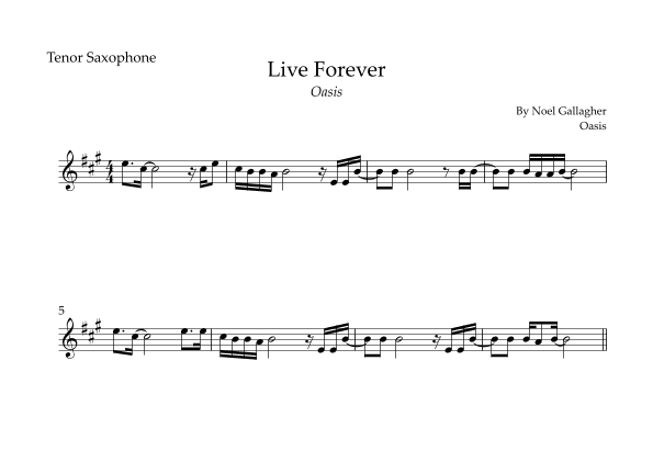 Live Forever (arr. Fabio Britto)