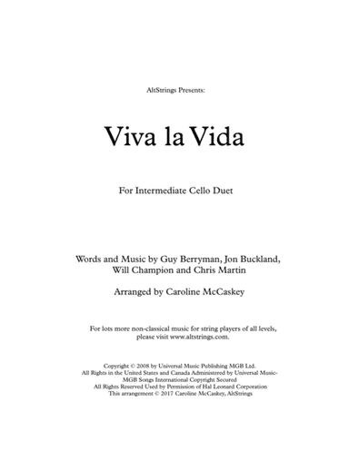 Viva La Vida (arr. Caroline McCaskey)