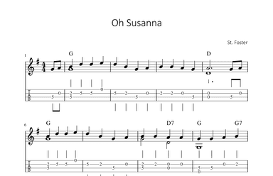 Oh Susanna (arr. songbooks.info)