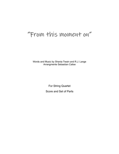 From This Moment On (arr. Sebastian Calise)