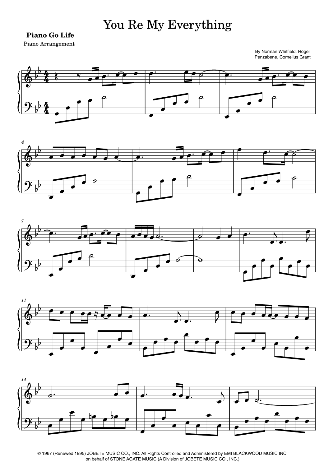 You're My Everything (arr. Piano Go Life)