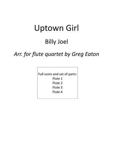 Uptown Girl (arr. Greg Eaton)