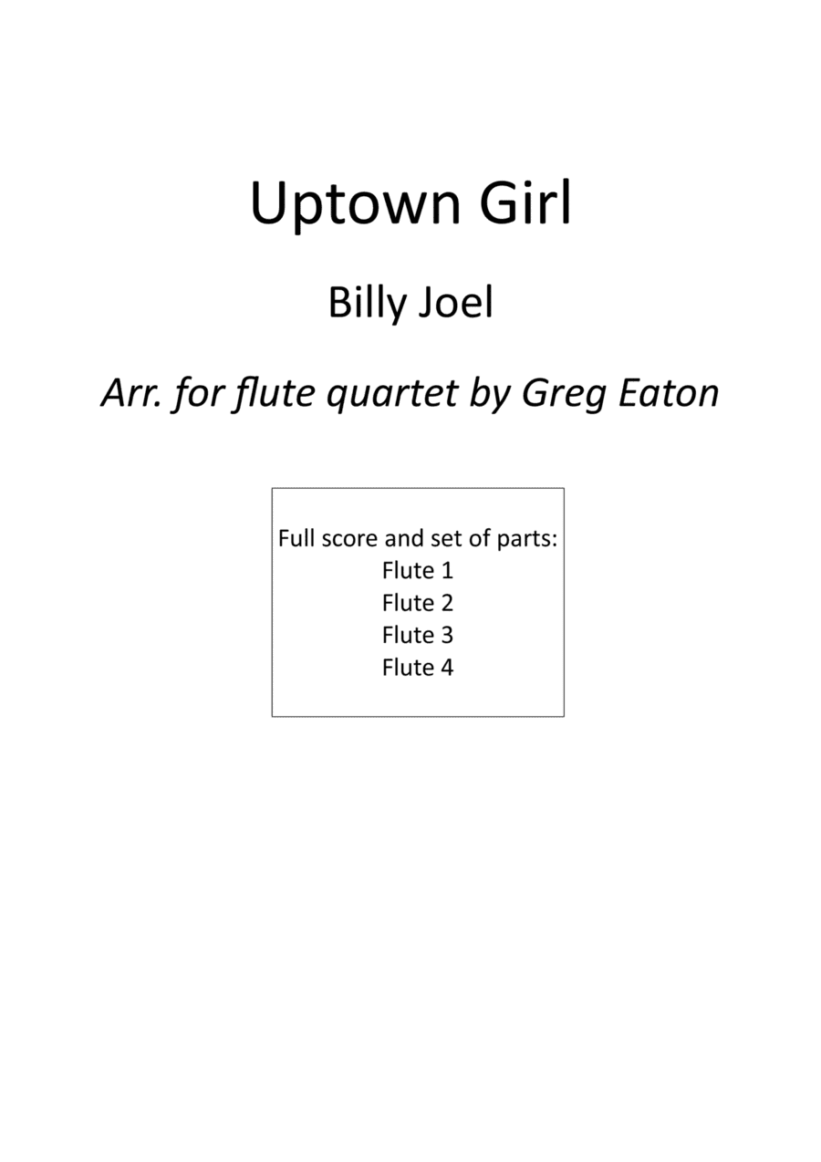 Uptown Girl (arr. Greg Eaton)