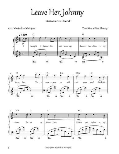 Leave Her Johnny (arr. Marie-Ève Mainguy)