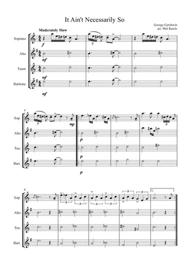 It Ain't Necessarily So  from PORGY AND BESS (arr. Phil Rawle)