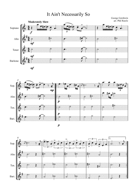It Ain't Necessarily So  from PORGY AND BESS (arr. Phil Rawle)