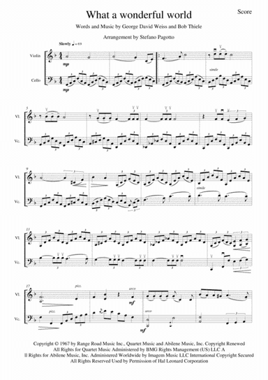 What A Wonderful World (arr. Stefano Pagotto)