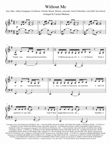 Without Me (arr. Carolyn Medrano)