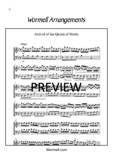 The Arrival Of The Queen Of Sheba (arr. Sarah Wormell)
