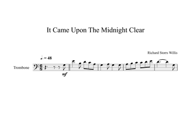 It Came Upon The Midnight Clear - Richard Storrs Willis (Trombone) (arr. Digital Book Music)