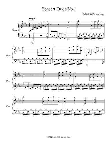 Three Concert Etude No.1