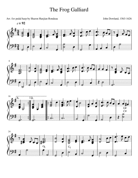 The Frog Galliard (arr. Sharon Hanjian Rondeau)