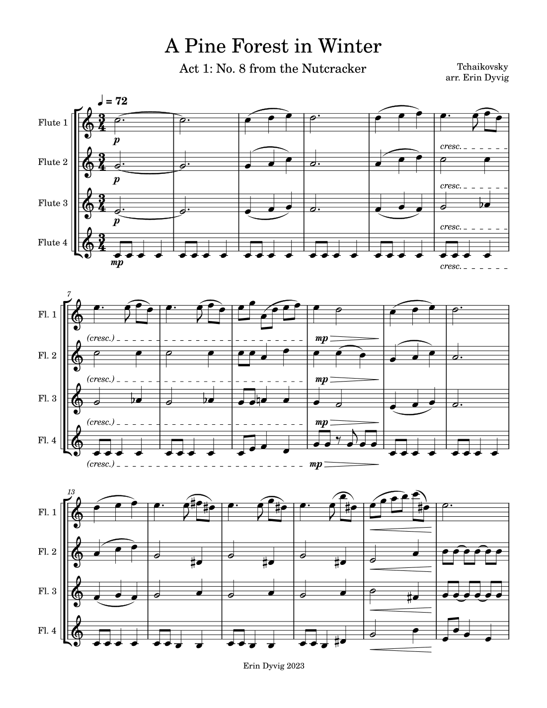 A Pine Forest in Winter from the Nutcracker (arr. Erin Dyvig)