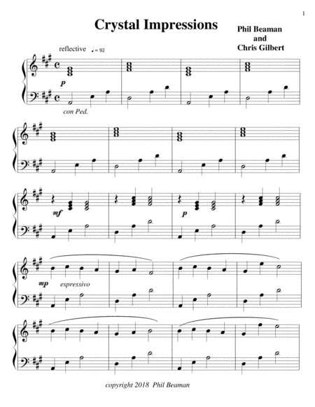 Crystal Impressions - piano solo