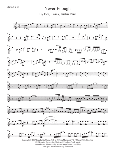 Never Enough (arr. Kevin Busse)