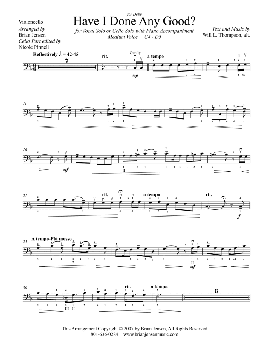Have I Done Any Good? (arr. Brian Jensen)