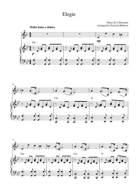 Elegie (arr. Kaiserin Rebecca)