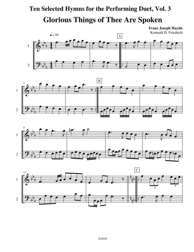Ten Selected Hymns for the Performing Duet, Vol. 3 - oboe and bassoon (arr. Kenneth D. Friedrich)