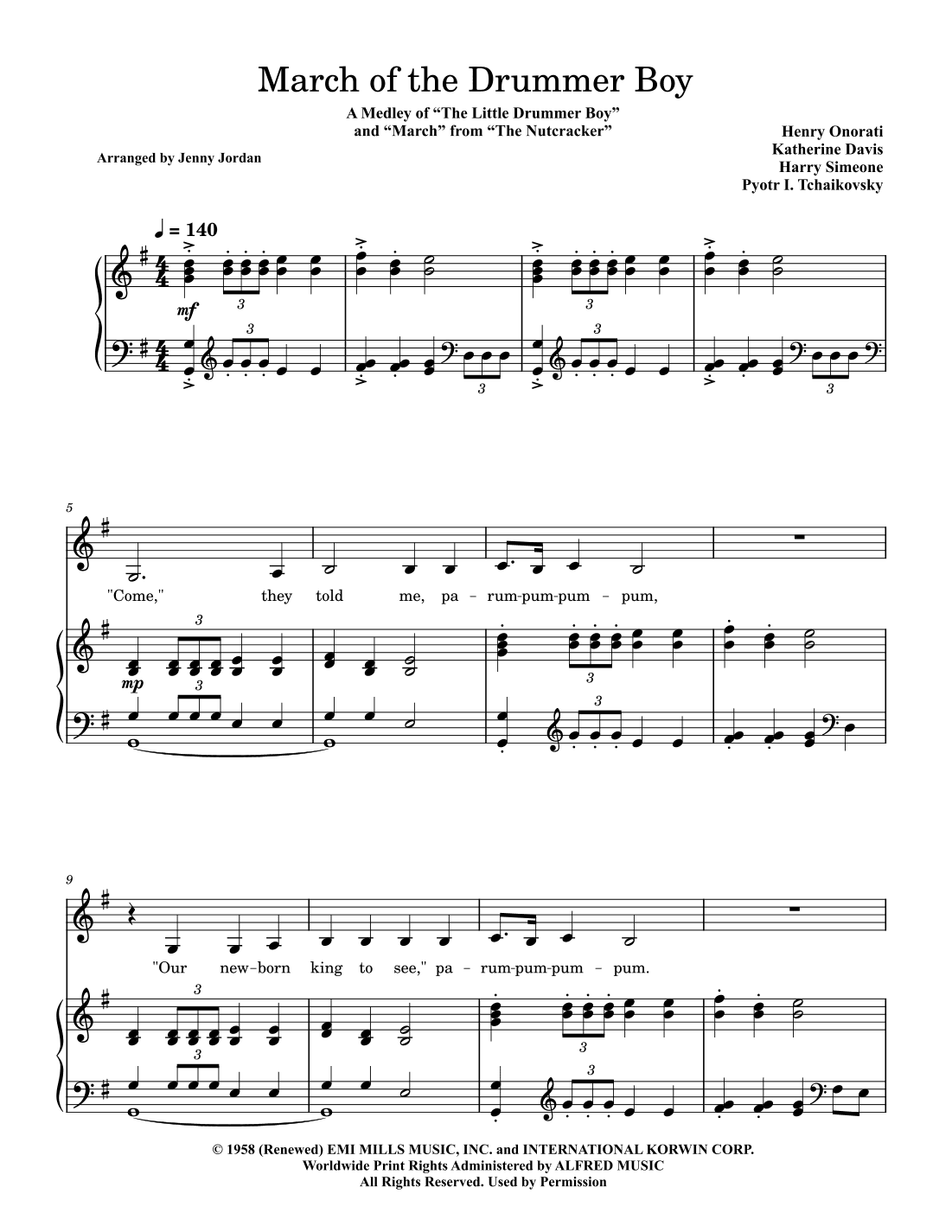 The Little Drummer Boy (arr. Jenny Jordan)