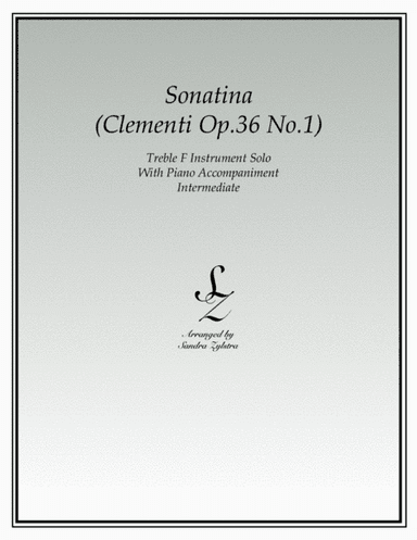 Sonatina-Clementi (Op. 36, No. 1) (treble F instrument solo) (arr. Sandra Zylstra)