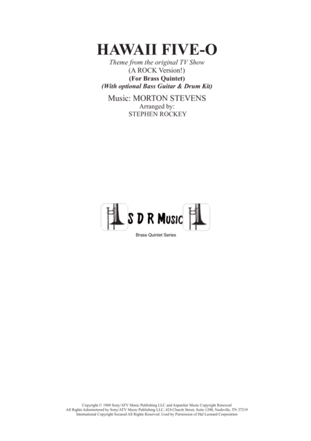 Hawaii Five-O Theme (arr. Arranged by Stephen Rockey)