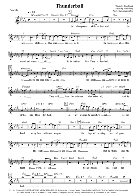 Thunderball (arr. Jan Angermüller)