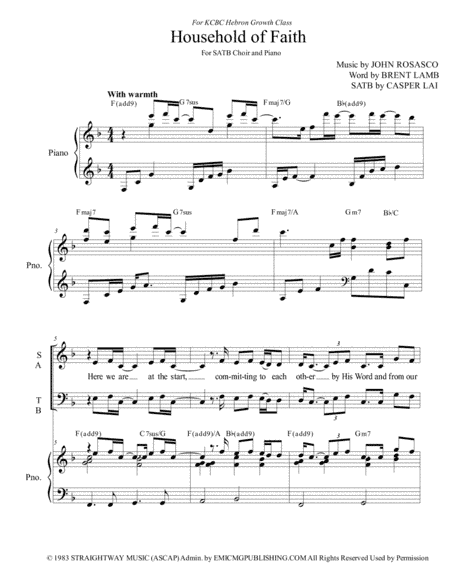 Household Of Faith (arr. Casper Lai)